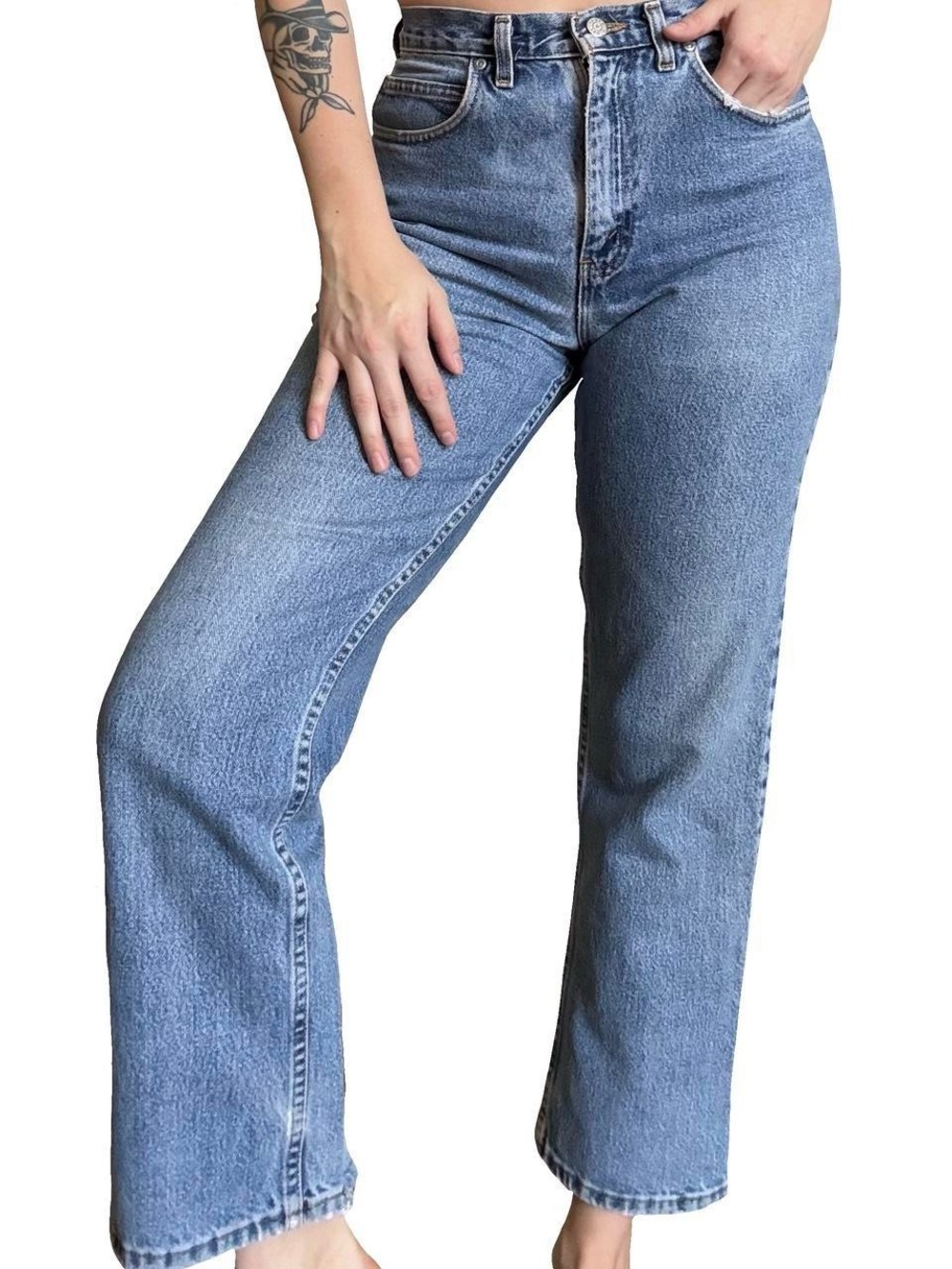 Faded Glory High-Rise Straight Leg Jeans